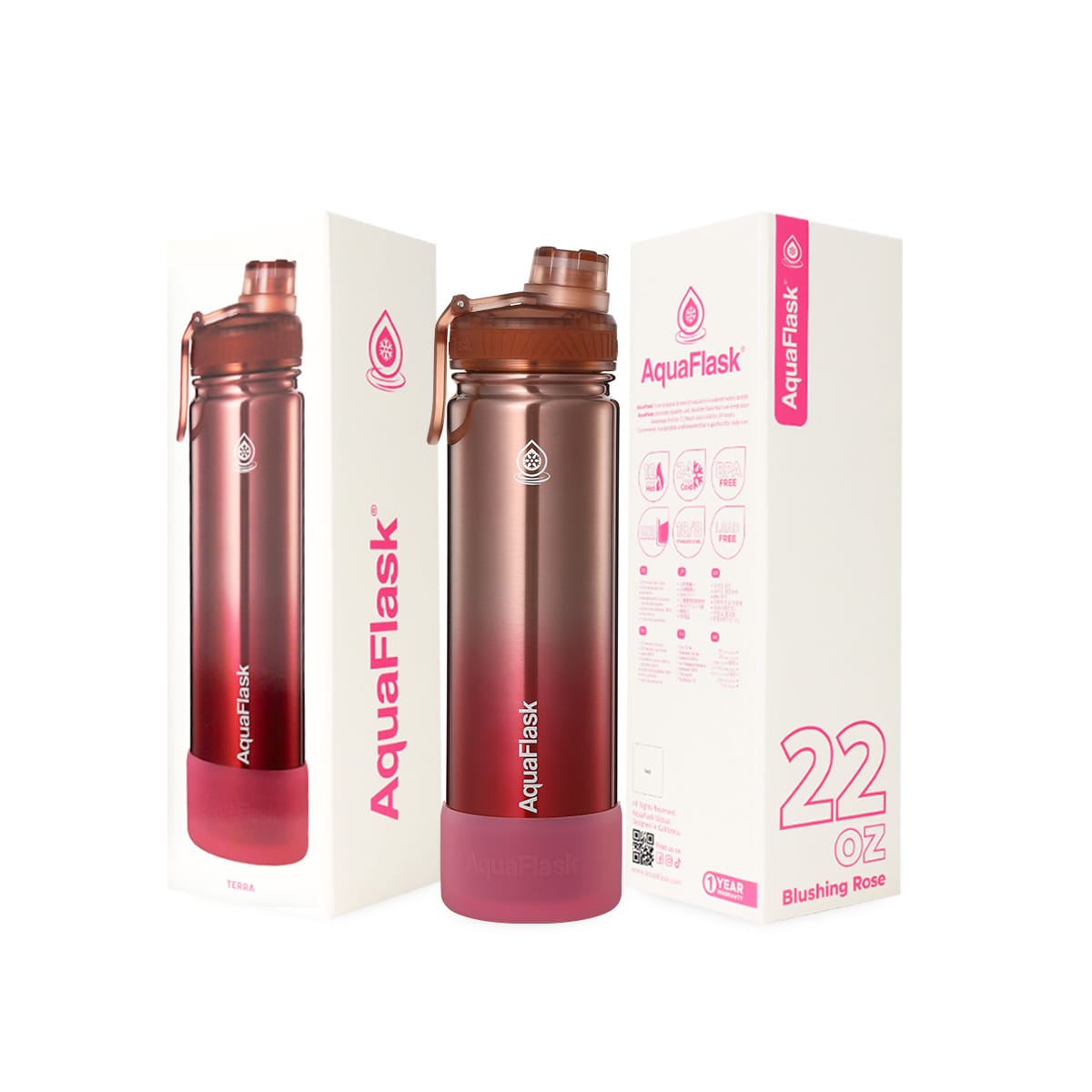 AquaFlask Terra – Isolierte Edelstahlflasche