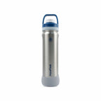 Silber Edelstahlgebürstet AquaFlask Colorwave Chill Bottle Edelstahl Trinkflasche 650 ml (22 oz) mit Schraubdeckel und Schutz-Boot