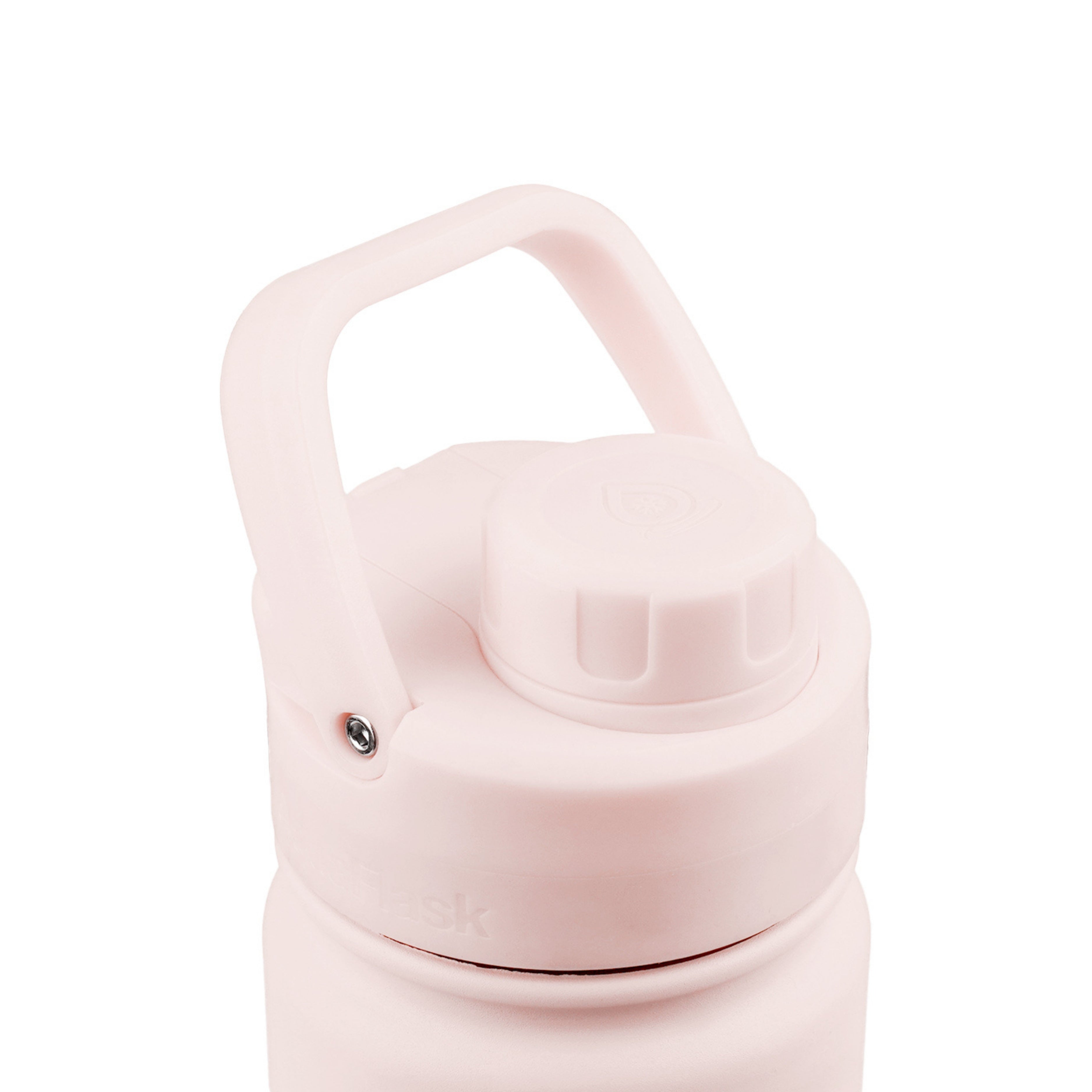Detailaufnahme des rosa Sports Lid mit Haltegriff der AquaFlask Sports Lid Bottle Edelstahl Trinkflasche 650 ml (22 oz)