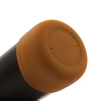 Detailaufnahme des braunen Schutz-Boots der AquaFlask Colorwave Chill Bottle Edelstahl Trinkflasche 650 ml (22 oz)