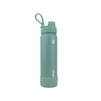 Grün AquaFlask Earth Collection Edelstahl Trinkflasche 650 ml (22 oz) mit Schraubdeckel, Haltegriff und Schutz-Boot