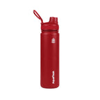 Rote AquaFlask Regular Edelstahl Trinkflasche 650 ml mit Flip-Top-Sportdeckel und integriertem Tragegriff