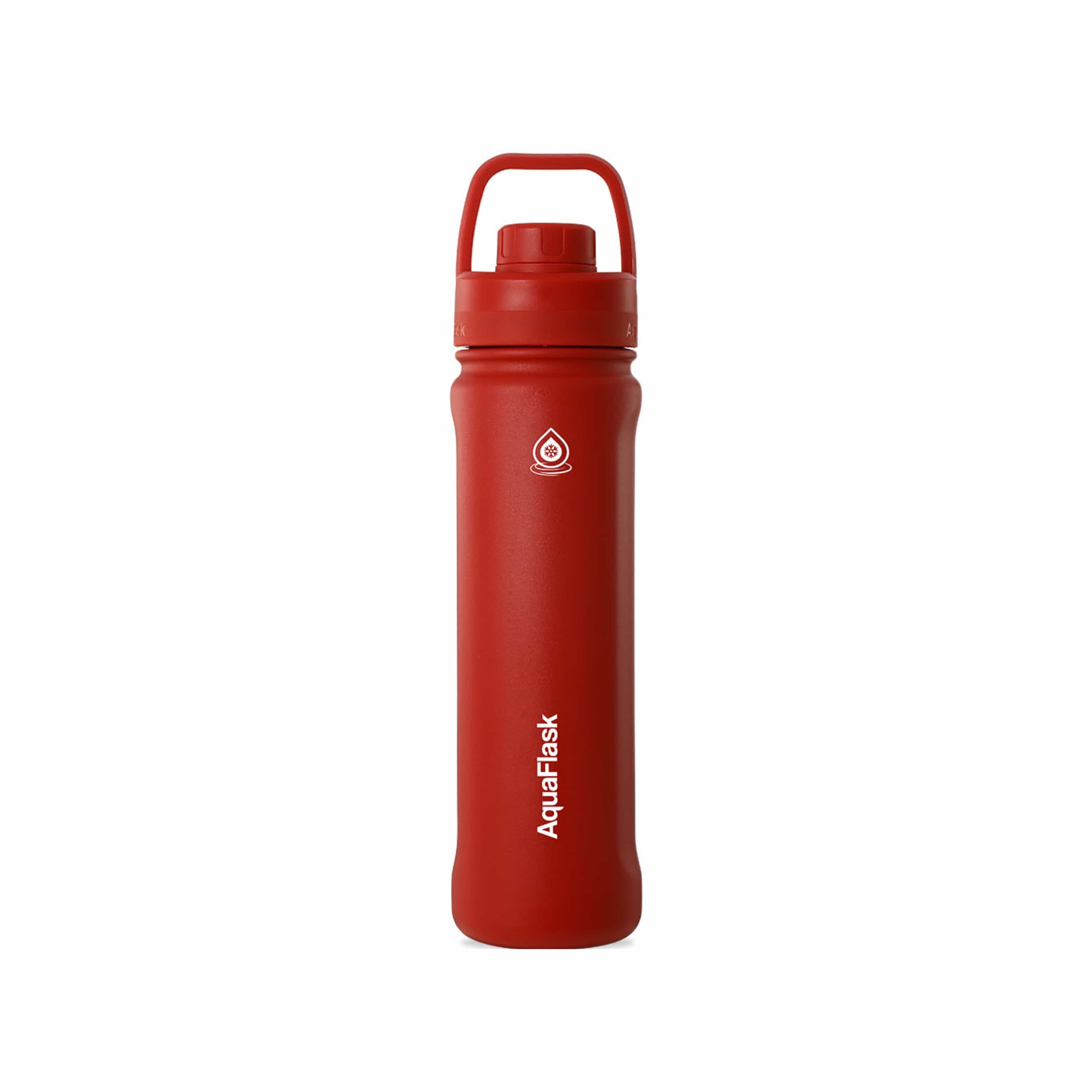 Rot AquaFlask Sports Lid Bottle Edelstahl Trinkflasche 650 ml (22 oz) mit Sports Lid und Haltegriff
