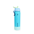 Türkis AquaFlask Colorwave Flip Sip Lid Collection Edelstahl Trinkflasche 650 ml (22 oz) mit Flip-Sip-Deckel und Schutz-Boot