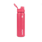 Rosa AquaFlask Regular Edelstahl Trinkflasche 650 ml mit Flip-Top-Sportdeckel und integriertem Tragegriff