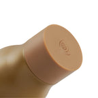 Detailaufnahme des braunen Schraubdeckels der AquaFlask Flow Collection Edelstahl Trinkflasche 750 ml (25 oz)