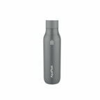 Silber Edelstahlgebürstet AquaFlask Flow Collection Edelstahl Trinkflasche 750 ml (25 oz) mit Schraubdeckel und großer Trinköffnung