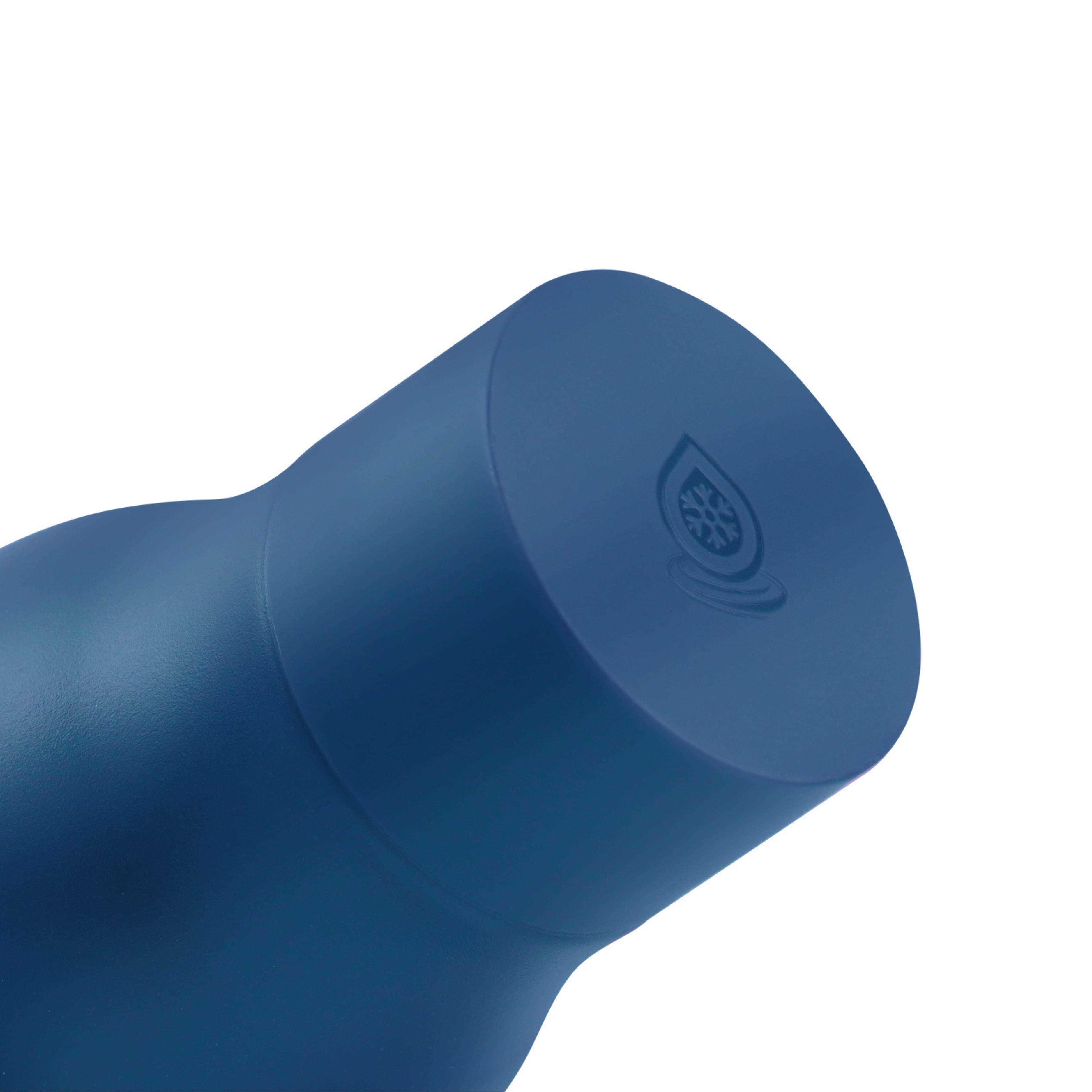 Detailaufnahme des blauen Schraubdeckels der AquaFlask Flow Collection Edelstahl Trinkflasche 750 ml (25 oz)