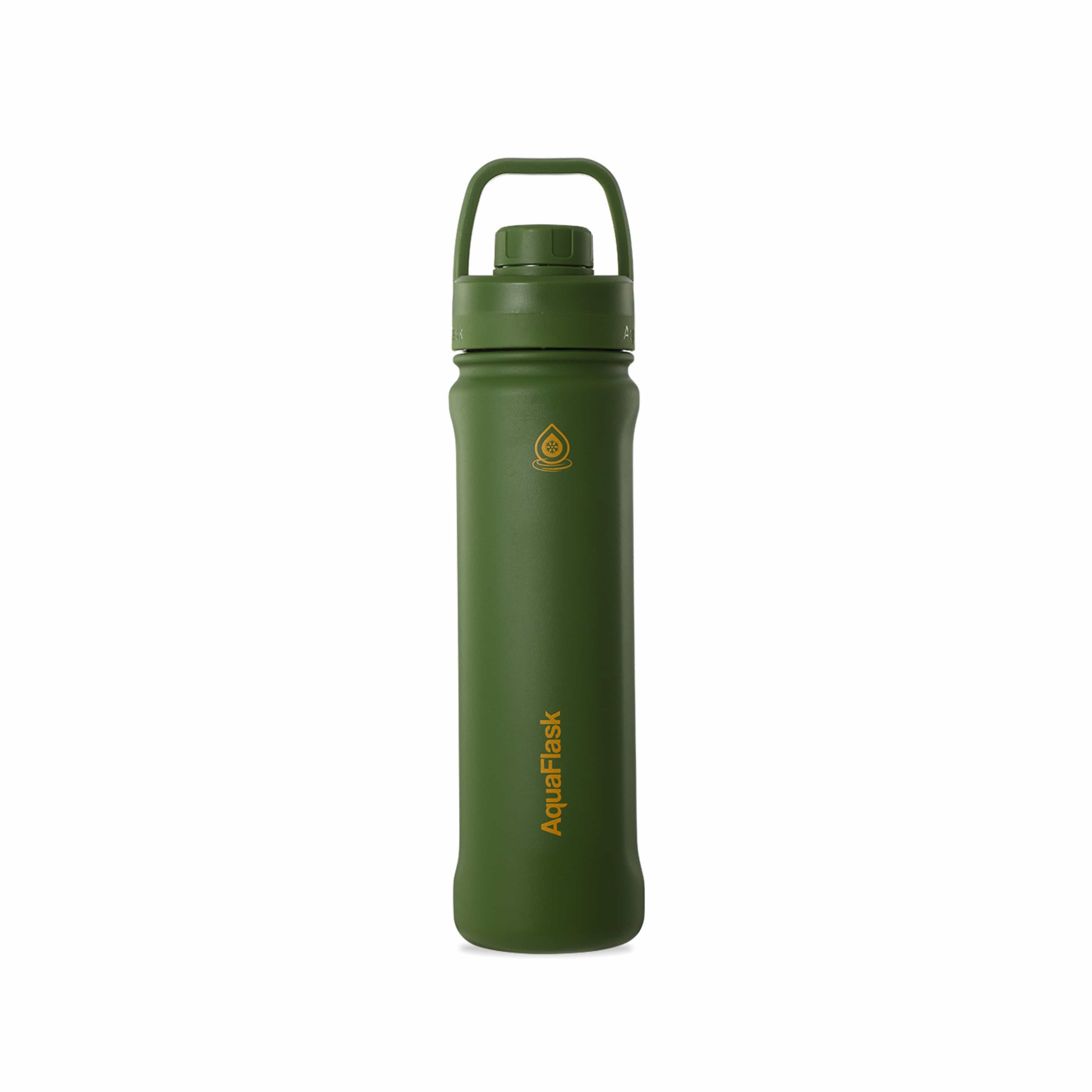 Grün AquaFlask Sports Lid Bottle Edelstahl Trinkflasche 650 ml (22 oz) mit Sports Lid und Haltegriff