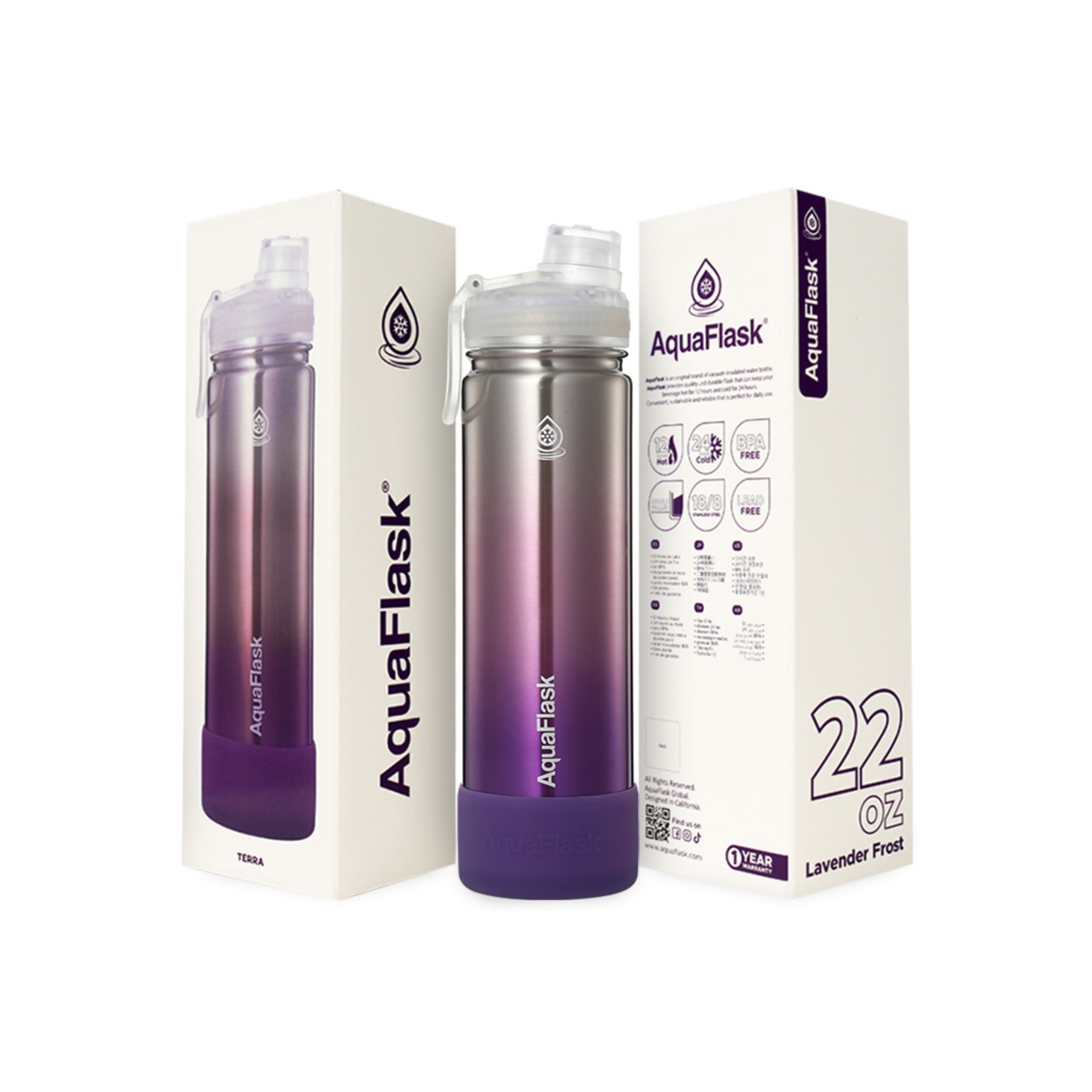 AquaFlask Terra – Isolierte Edelstahlflasche