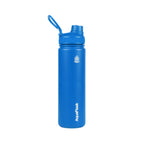 Blaue Aqua Flask Regular Edelstahl Trinkflasche 650 ml mit Flip-Top-Sportdeckel und integriertem Tragegriff