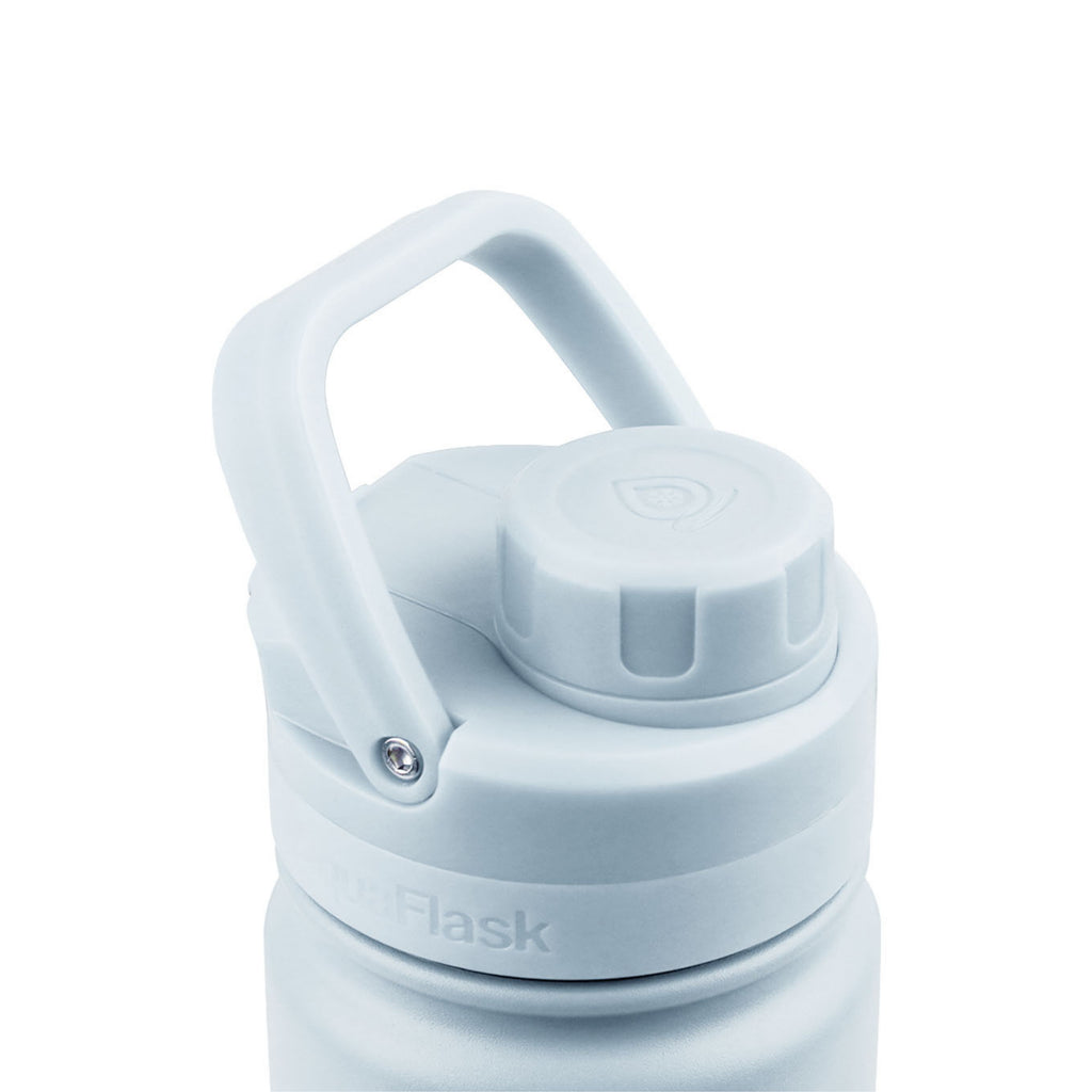 Detailaufnahme des blauen Sports Lid mit Haltegriff der AquaFlask Sports Lid Bottle Edelstahl Trinkflasche 650 ml (22 oz)