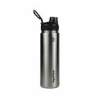 Aqua Flask Regular 650 ml Edelstahl Trinkflasche aus gebürstetem Edelstahl mit Sportdeckel und Tragegriff