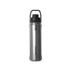 Silber Edelstahlgebürstet AquaFlask Sports Lid Bottle Edelstahl Trinkflasche 650 ml (22 oz) mit Sports Lid und Haltegriff