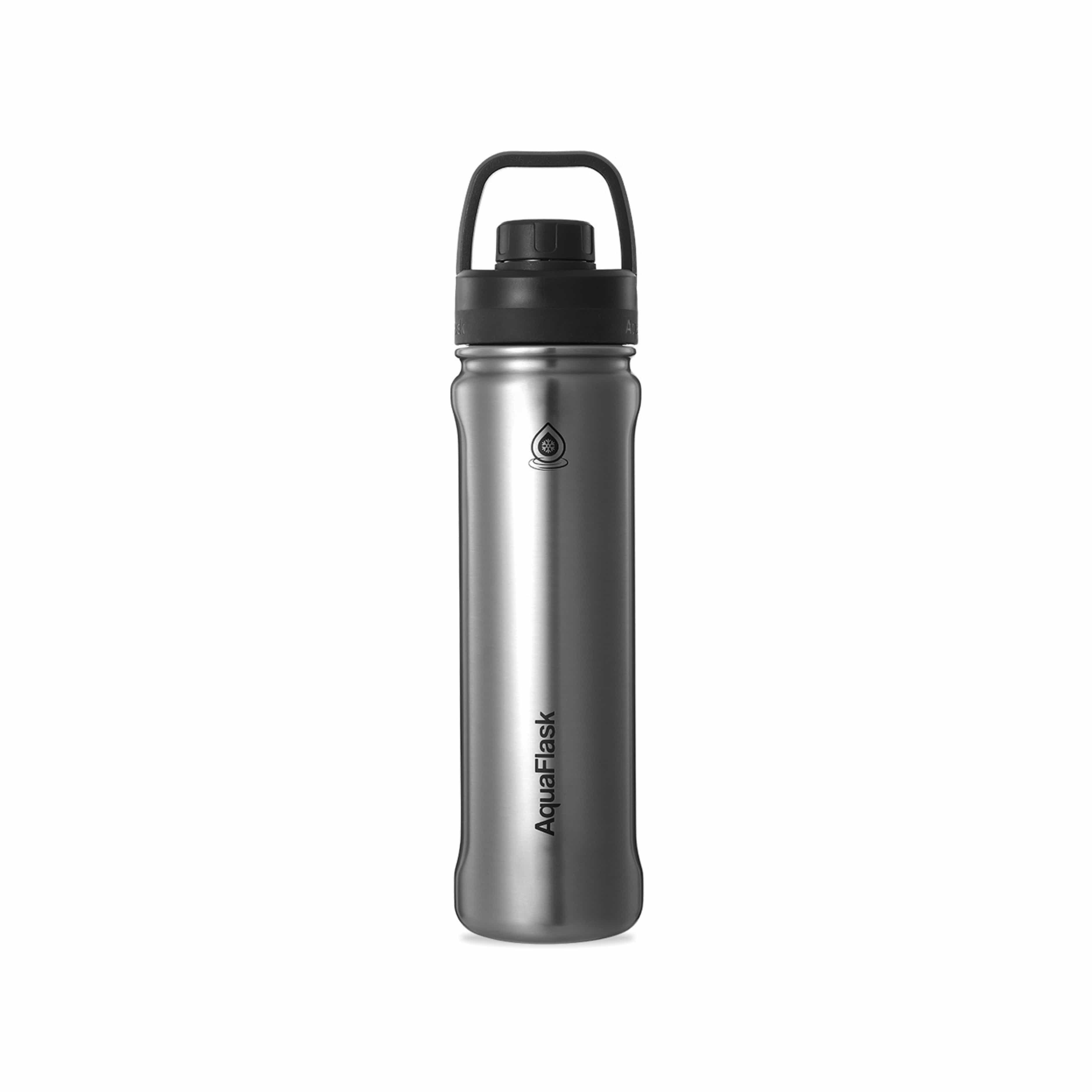 Silber Edelstahlgebürstet AquaFlask Sports Lid Bottle Edelstahl Trinkflasche 650 ml (22 oz) mit Sports Lid und Haltegriff