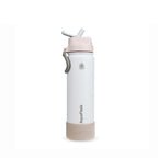 Beige AquaFlask Colorwave Flip Sip Lid Collection Edelstahl Trinkflasche 650 ml (22 oz) mit Flip-Sip-Deckel und Schutz-Boot