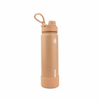 Braun AquaFlask Earth Collection Edelstahl Trinkflasche 650 ml (22 oz) mit Schraubdeckel, Haltegriff und Schutz-Boot